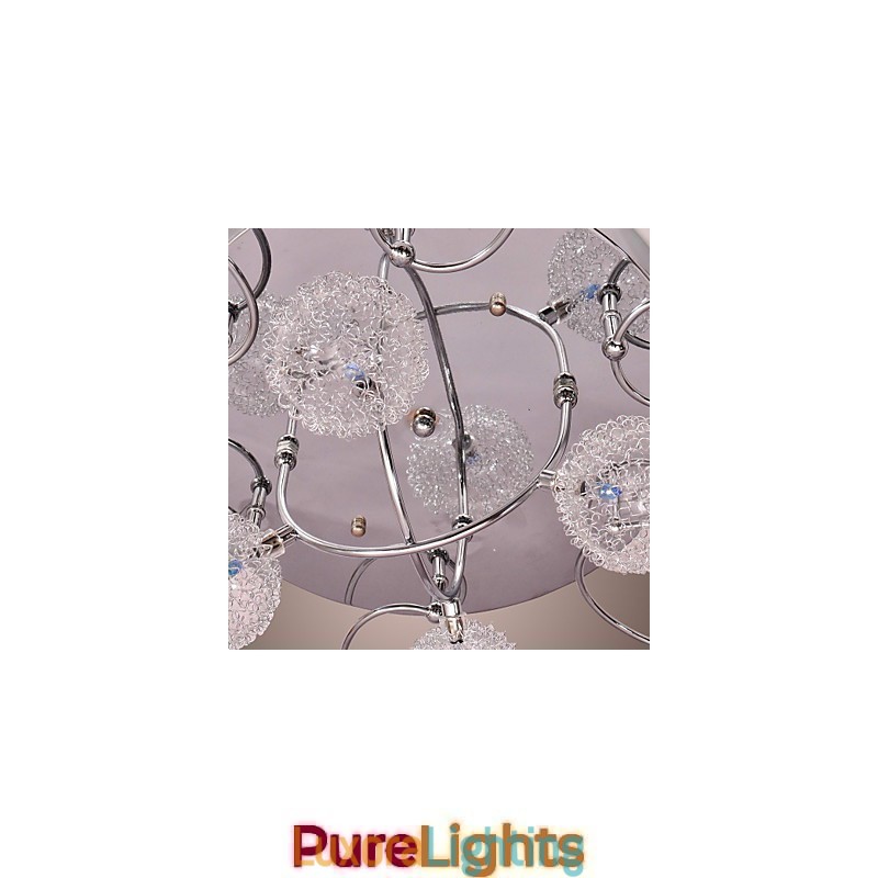 Designer Touch Decorative G4 Iron Flush Mount Light with Aluminum Shades