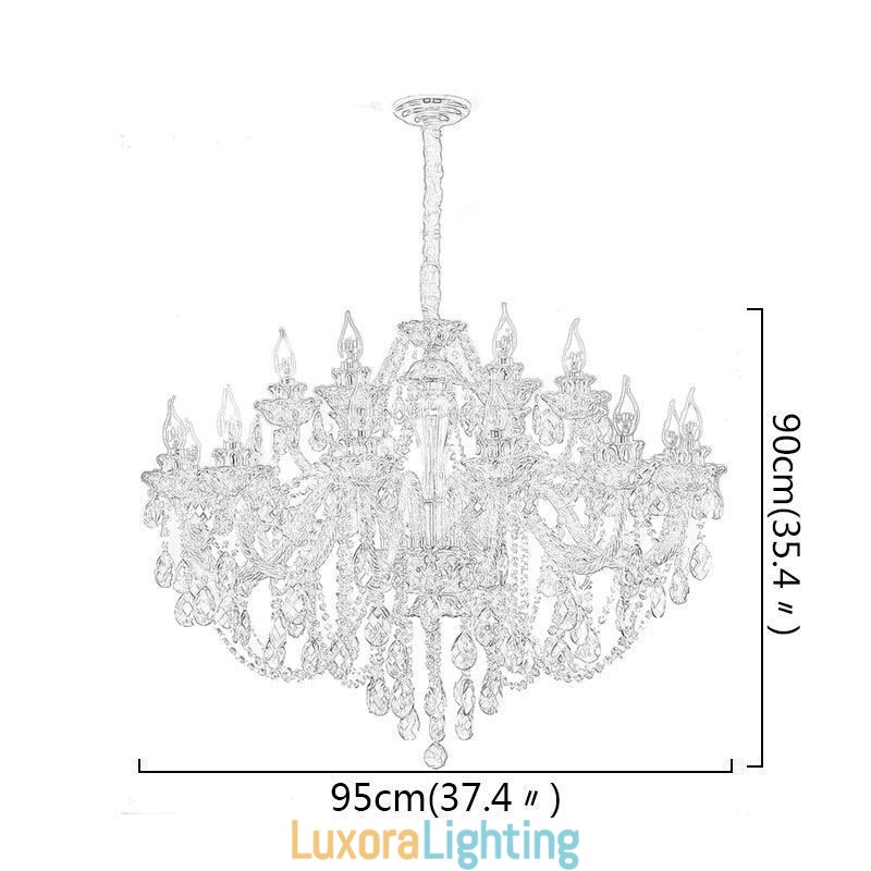 Designer Touch Decorative European Crystal Chandelier Luxury Cognac Pendant Light