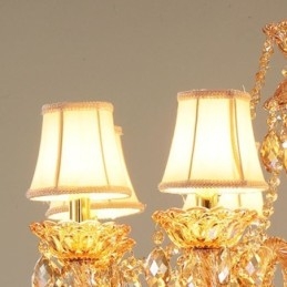 Designer Touch Decorative European Crystal Chandelier Luxury Cognac Pendant Light