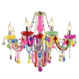 Designer Touch Decorative Colourful Crystal Chandelier European Unique Pendant Light