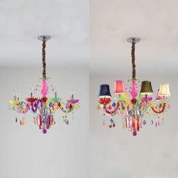 Designer Touch Decorative Colourful Crystal Chandelier European Unique Pendant Light