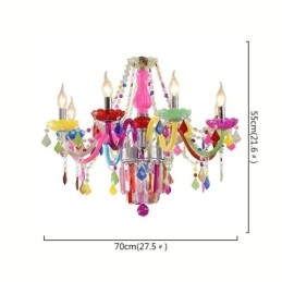 Designer Touch Decorative Colourful Crystal Chandelier European Unique Pendant Light