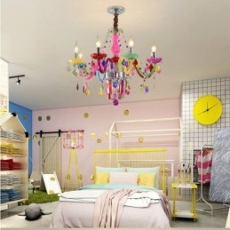 Designer Touch Decorative Colourful Crystal Chandelier European Unique Pendant Light