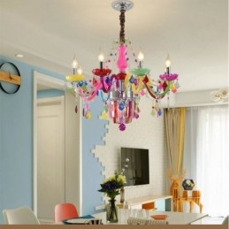 Designer Touch Decorative Colourful Crystal Chandelier European Unique Pendant Light