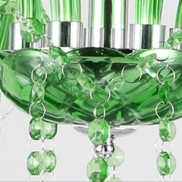 Designer Touch Decorative Unique Crystal Chandelier European Style Grass Green Pendant Light