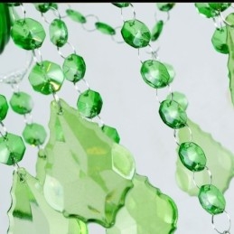 Designer Touch Decorative Unique Crystal Chandelier European Style Grass Green Pendant Light