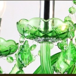 Designer Touch Decorative Unique Crystal Chandelier European Style Grass Green Pendant Light