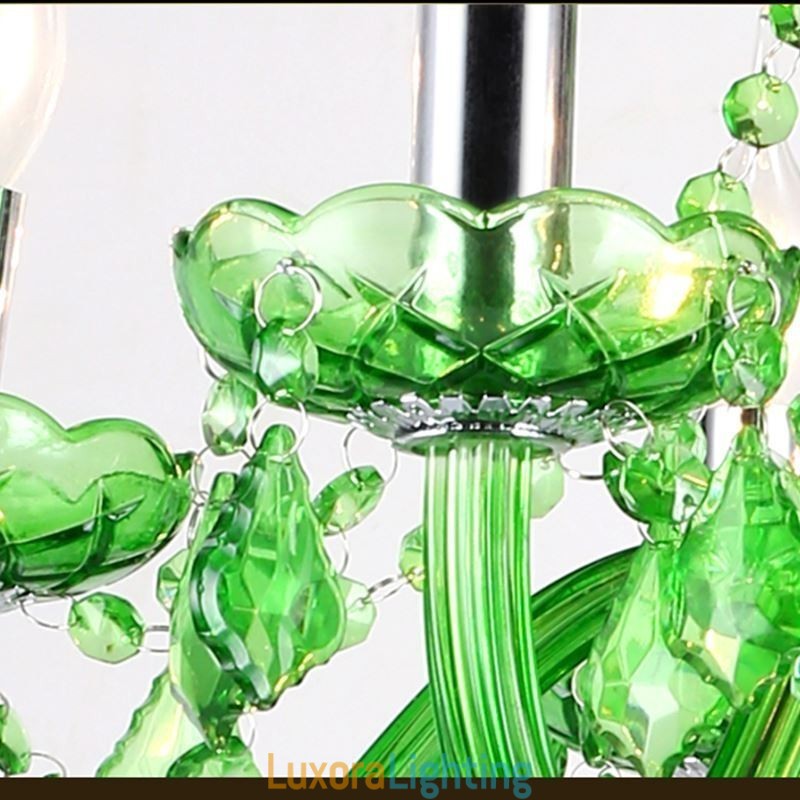 Designer Touch Decorative Unique Crystal Chandelier European Style Grass Green Pendant Light
