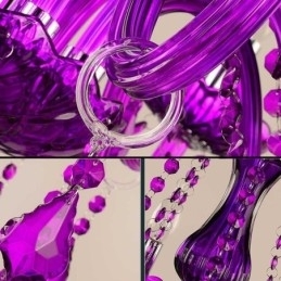 Designer Touch Decorative European Style Crystal Chandelier Purple Pendant Light