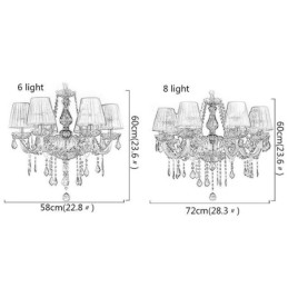 Designer Touch Decorative Elegant Crystal Chandelier European Style Purple Pendant Light