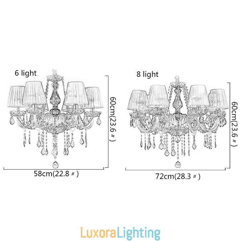 Designer Touch Decorative Elegant Crystal Chandelier European Style Purple Pendant Light