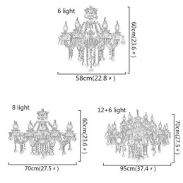 Designer Touch Decorative European Crystal Chandelier Red Colour Pendant Light