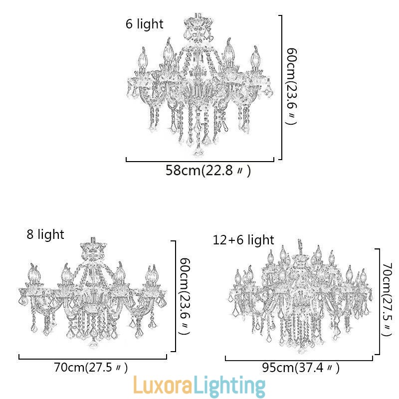 Designer Touch Decorative European Crystal Chandelier Red Colour Pendant Light