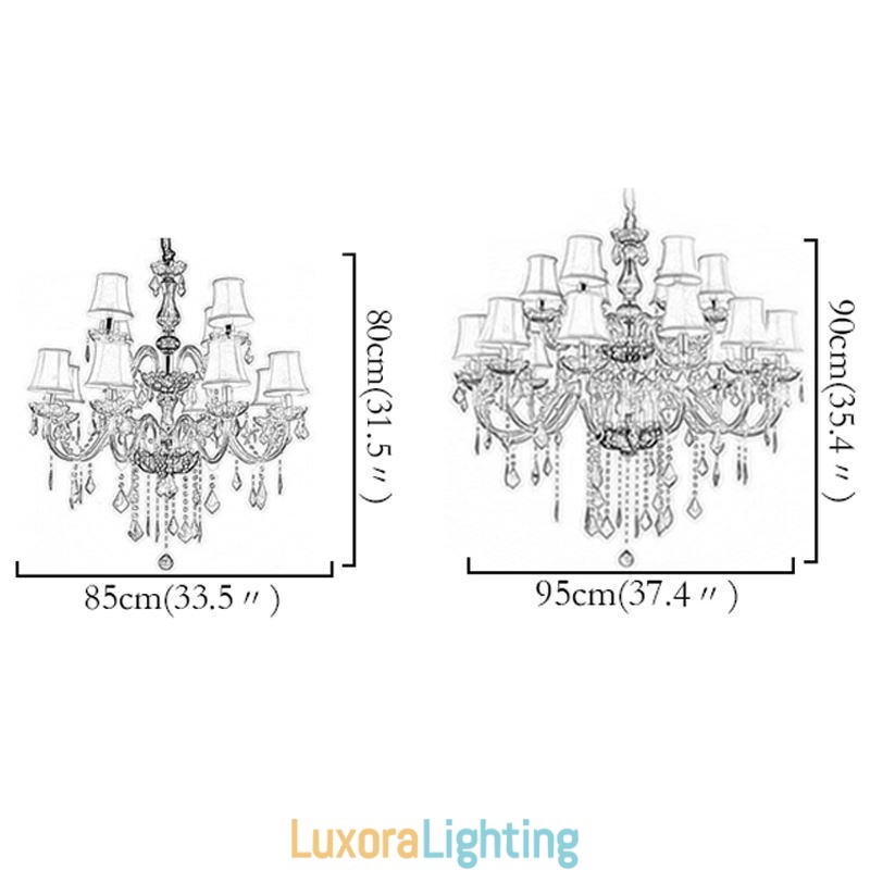 Designer Touch Decorative Crystal Chandelier European Red Colour Pendant Light