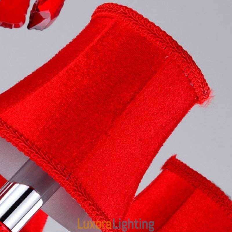 Designer Touch Decorative Crystal Chandelier European Red Colour Pendant Light