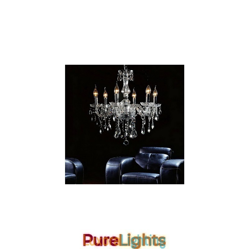 Designer Touch Decorative Elegant Crytal Chandelier with 6 Lights