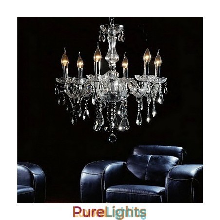 Designer Touch Decorative Elegant Crytal Chandelier with 6 Lights