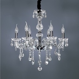 Designer Touch Decorative Elegant Crytal Chandelier with 6 Lights