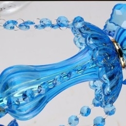 Designer Touch Decorative Elegant Crystal Chandelier European Blue Pendant Light