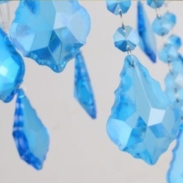 Designer Touch Decorative Elegant Crystal Chandelier European Blue Pendant Light