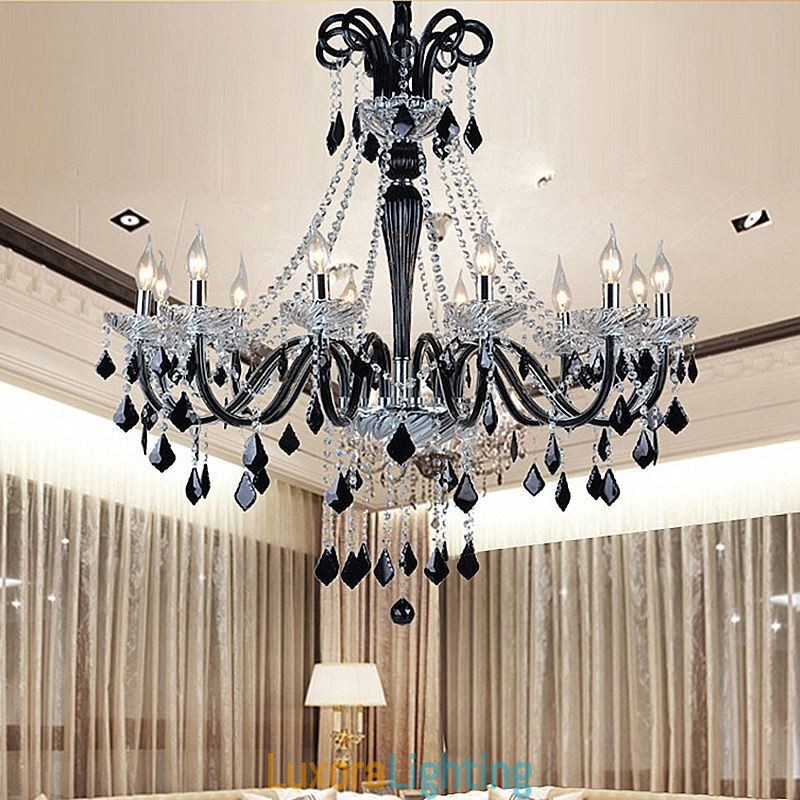 Designer Touch Decorative Retro Crystal Chandelier European Black Pendant Light