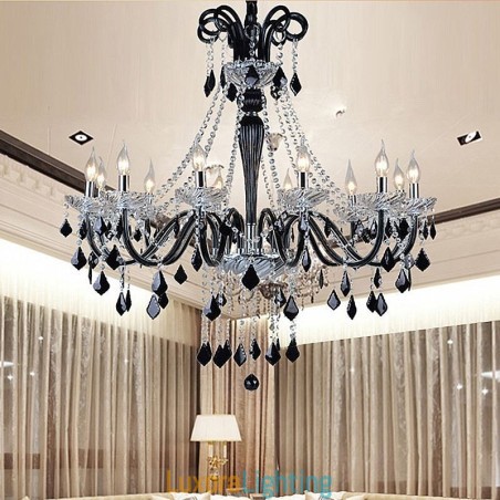 Designer Touch Decorative Retro Crystal Chandelier European Black Pendant Light