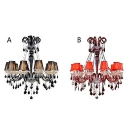 Designer Touch Decorative Retro Crystal Chandelier European Black Pendant Light