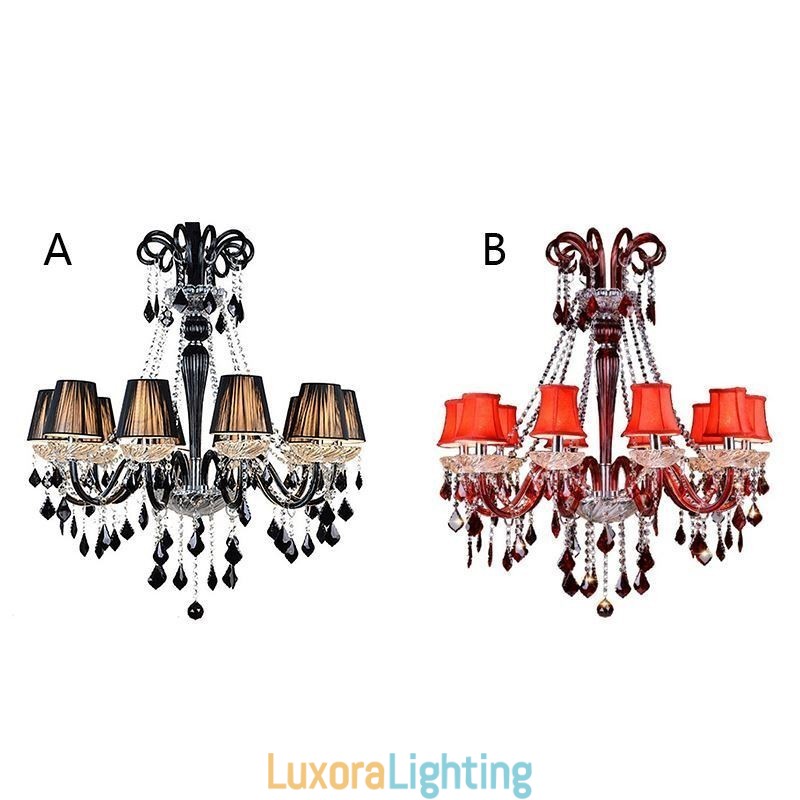 Designer Touch Decorative Retro Crystal Chandelier European Black Pendant Light