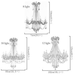 Designer Touch Decorative European Crystal Chandelier Elegant Pendant Light