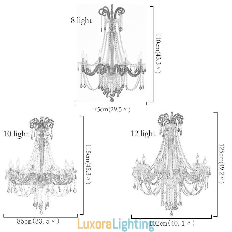Designer Touch Decorative European Crystal Chandelier Elegant Pendant Light