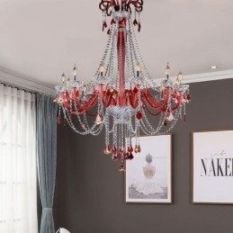 Designer Touch Decorative European Crystal Chandelier Elegant Pendant Light