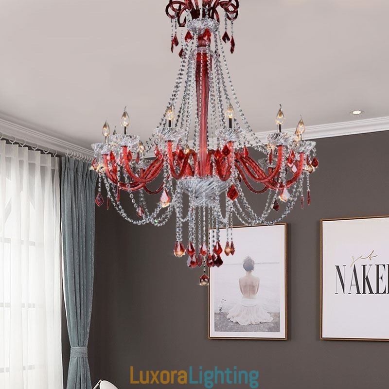 Designer Touch Decorative European Crystal Chandelier Elegant Pendant Light