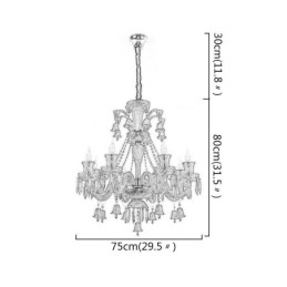Designer Touch Decorative Crystal Ceiling Light European Chandelier Ring Bells Pendant Light