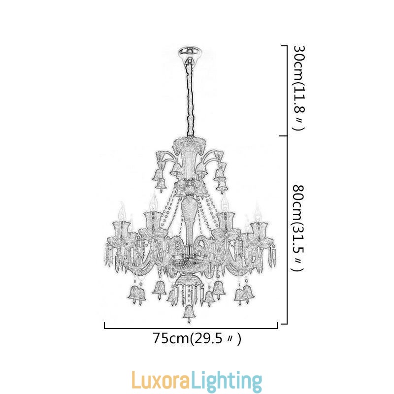 Designer Touch Decorative Crystal Ceiling Light European Chandelier Ring Bells Pendant Light