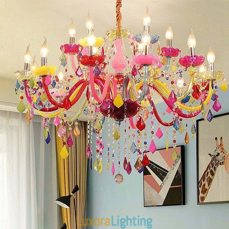 Designer Touch Decorative Colourful European Style Chandelier Luxury Pendant Light