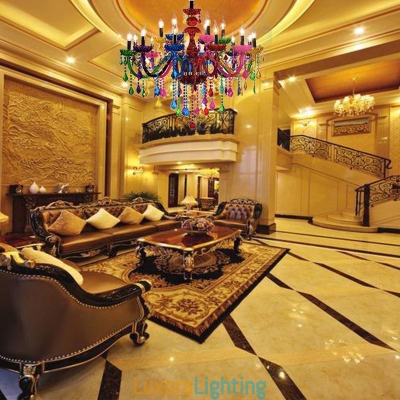 Designer Touch Decorative Colourful European Style Chandelier Luxury Pendant Light