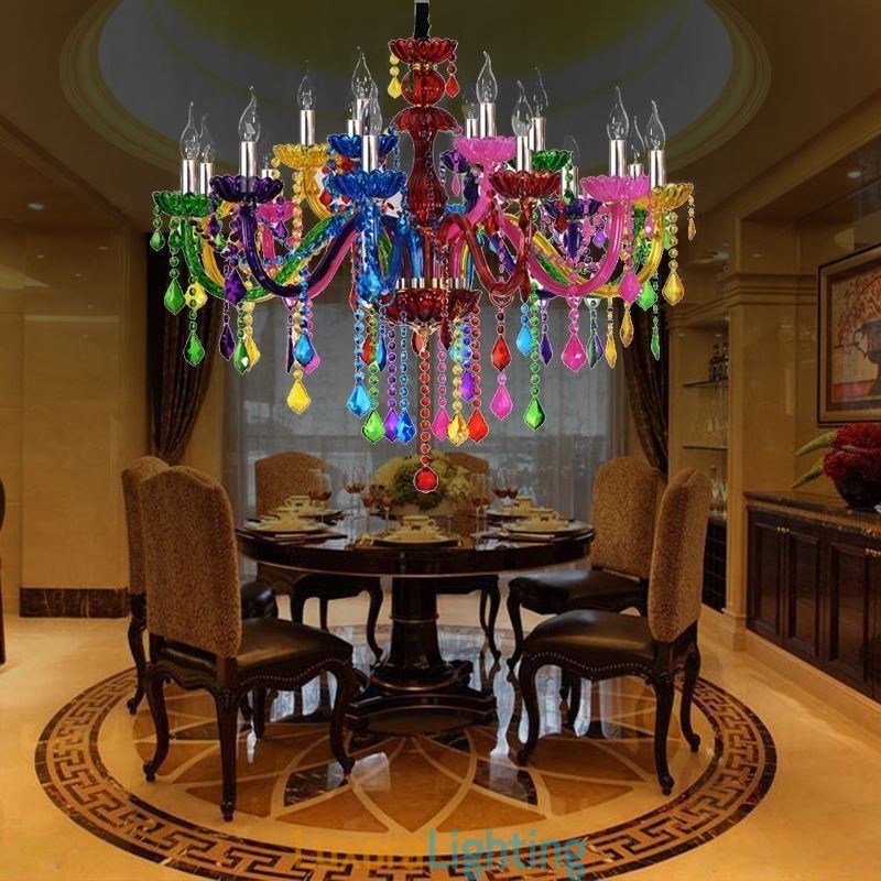 Designer Touch Decorative Colourful European Style Chandelier Luxury Pendant Light