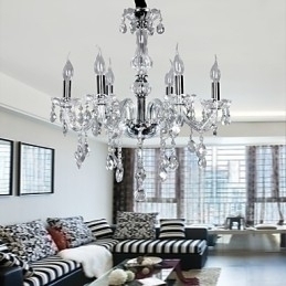 Designer Touch Decorative Elegant Crytal Chandelier with 6 Lights