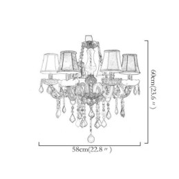 Designer Touch Decorative Large Colourful Crystal Chandelier European Pendant Light