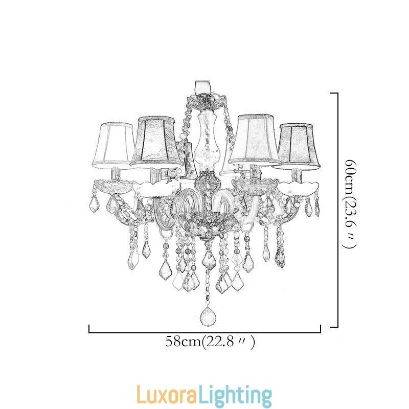 Designer Touch Decorative Large Colourful Crystal Chandelier European Pendant Light
