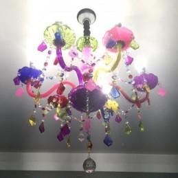 Designer Touch Decorative Large Colourful Crystal Chandelier European Pendant Light