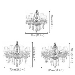 Designer Touch Decorative Luxury Crystal Chandelier European Red Colour Pendant Light