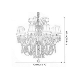 Designer Touch Decorative Elegant Crystal Chandelier European White Colour Pendant Light