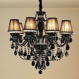 Designer Touch Decorative Luxury Crystal Chandelier European Black 10 Lights