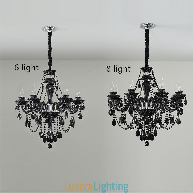 Designer Touch Decorative Luxury Crystal Chandelier European Black 10 Lights