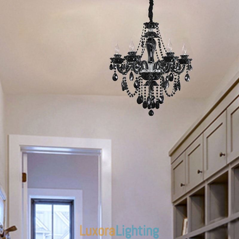 Designer Touch Decorative Luxury Crystal Chandelier European Black 10 Lights