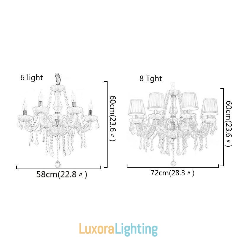 Designer Touch Decorative Creative Crystal Chandelier European Elegant Pendant Light