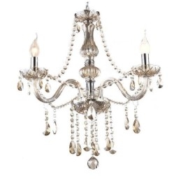 Designer Touch Decorative Crystal Chandelier European Cognac Colour Glass Pendant Light