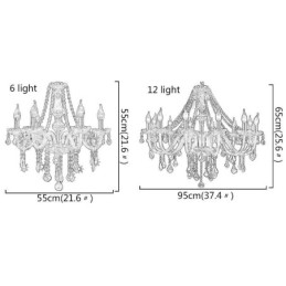 Designer Touch Decorative European Crystal Chandelier Luxury Amber Colour Pendant Light