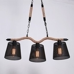 Designer Touch Decorative Retro Creative Three Pastoral head Rope Chandelier